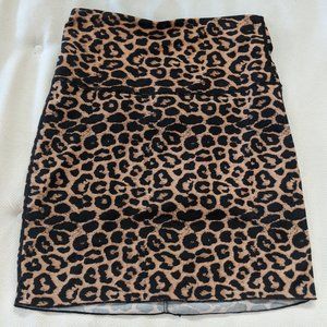 Stretch Leapord Print Mini Skirt